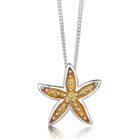 Starfish Dress Pendant Necklace in Sterling Silver by Sheila Fleet Jewellery
