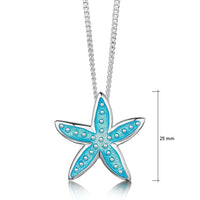 Starfish Pendant Necklace in Shallows Enamel