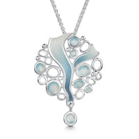 Arctic Stream Droplet Dress Pendant in Arctic Blue Enamel by Sheila Fleet Jewellery