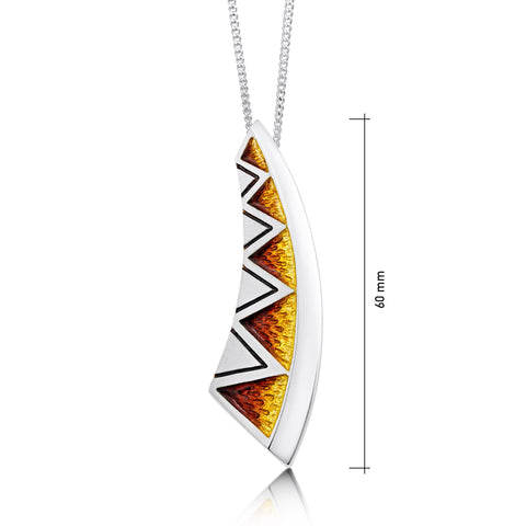 Skara Shard Enamel Dress Pendant in Sterling Silver by Sheila Fleet Jewellery