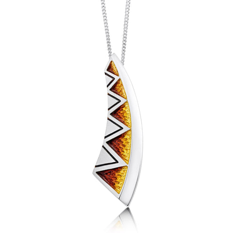 Skara Shard Enamel Dress Pendant in Sterling Silver by Sheila Fleet Jewellery