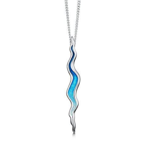 River Ripples Dress Pendant Necklace in Tropical Enamel by Sheila Fleet Jewellery