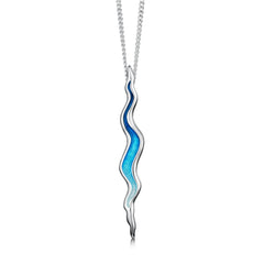 River Ripples Dress Pendant Necklace in Tropical Enamel by Sheila Fleet Jewellery