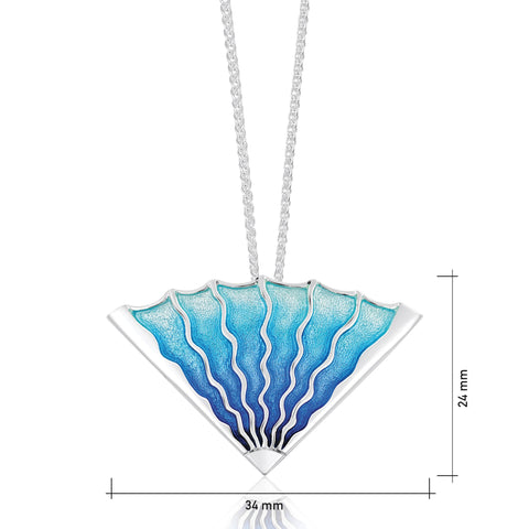 Ocean Enamel Dress Pendant by Sheila Fleet Jewellery