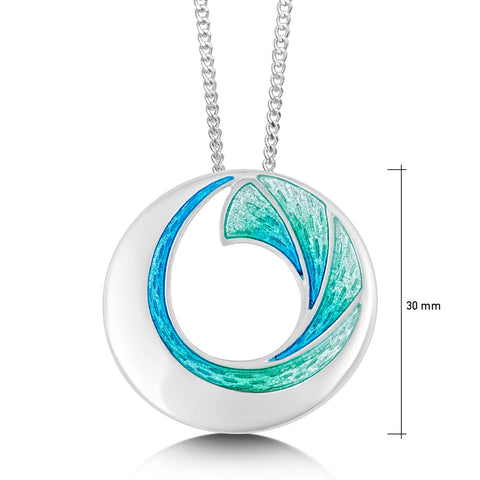 Atlantic Breaker Pendant in Shallows Enamel