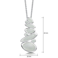 Shoreline Pebble Cluster Occasion Pendant in Crystal Enamel by Sheila Fleet Jewellery