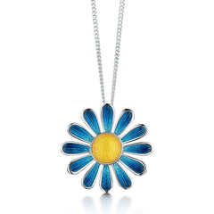Coloured Daisies Pendant in Tropical Enamel by Sheila Fleet Jewellery