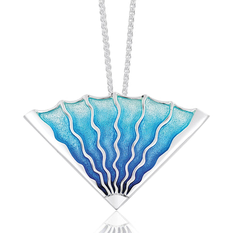 Ocean Enamel Occasion Pendant by Sheila Fleet Jewellery