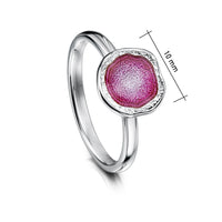 Lunar Bright Petite Ring in Hot Pink Enamel by Sheila Fleet Jewellery