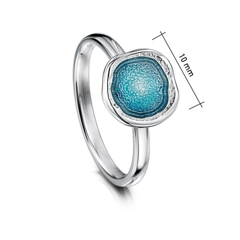 Lunar Petite Enamel Ring in Lichen Enamel by Sheila Fleet Jewellery