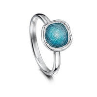 Lunar Petite Enamel Ring in Lichen Enamel by Sheila Fleet Jewellery