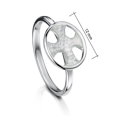 Cross of the Kirk Small Ring in Crystal Enamel