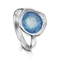 Lunar Small Enamel Ring in Sterling Silver by Sheila Fleet Jewellery