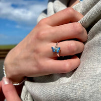 Holly Blue Butterfly Enamel Charm Ring by Sheila Fleet Jewellery