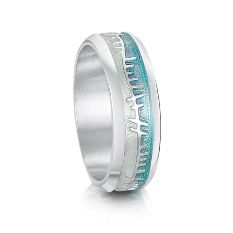 Skyran Sterling Silver Ring in Storm Enamel by Sheila Fleet Jewellery