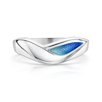 Flight Sterling Silver Ring in Sky Enamel