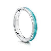 Halo Sterling Silver Ring in Green Enamel by Sheila Fleet Jewellery