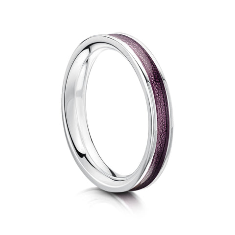Halo Sterling Silver Ring in Pink Enamel by Sheila Fleet Jewellery