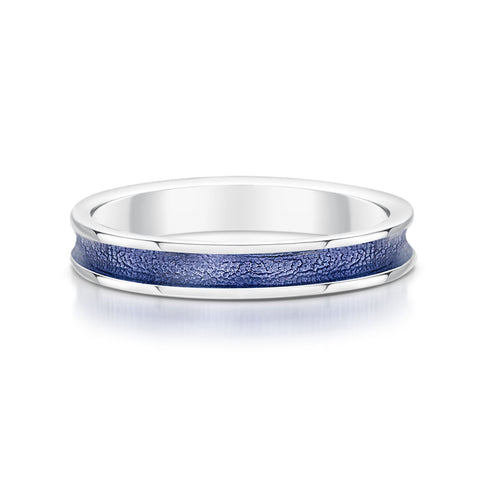 Halo Sterling Silver Ring in Purple Enamel by Sheila Fleet Jewellery