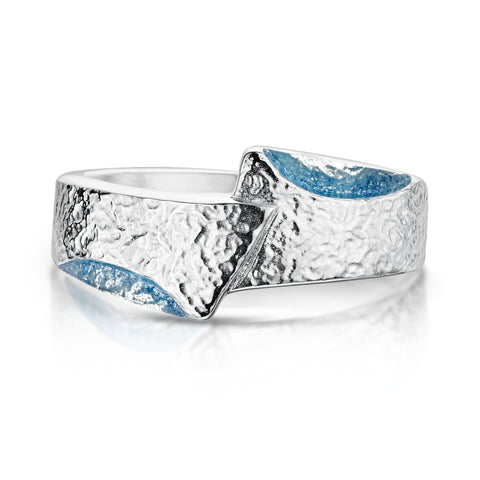 Standing Stones Enamel Ring in Sterling Silver by Sheila Fleet Jewellery