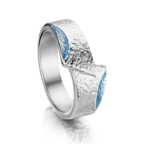 Standing Stones Enamel Ring in Sterling Silver by Sheila Fleet Jewellery