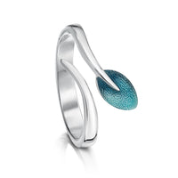 Rowan Leaf Ring in Sage Enamel by Sheila Fleet Jewellery