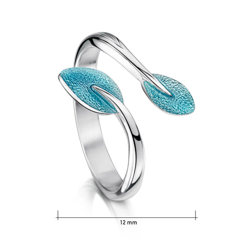 Rowan Leaves Ring in Sage Enamel