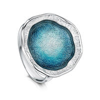 Lunar Ring in Lichen Enamel by Sheila Fleet Jewellery