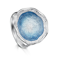 Lunar Enamel Ring in Sterling Silver by Sheila Fleet Jewellery