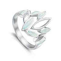 Seasons Sterling Ring in Winter Enamel by Sheila Fleet Jewellery