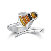 Great Yellow Bumblebee Ring in Sterling Silver by Sheila Fleet Jewellery