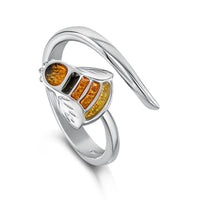 Great Yellow Bumblebee Ring in Sterling Silver by Sheila Fleet Jewellery