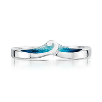 New Wave Ring in Peacock Enamel by Sheila Fleet Jewellery
