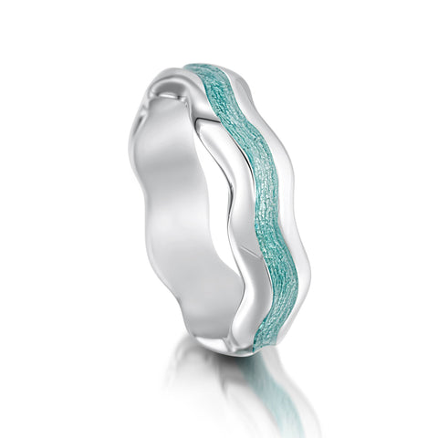 Sands of Time Ring in Surf Enamel by Sheila Fleet Jewellery