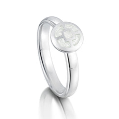Mine Howe Enamel Ring in Sterling Silver by Sheila Fleet Jewellery