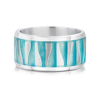 Hoxa Reflections Enamelled Ring in Sterling Silver by Sheila Fleet Jewellery