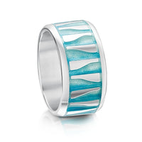 Hoxa Reflections Enamelled Ring in Sterling Silver by Sheila Fleet Jewellery