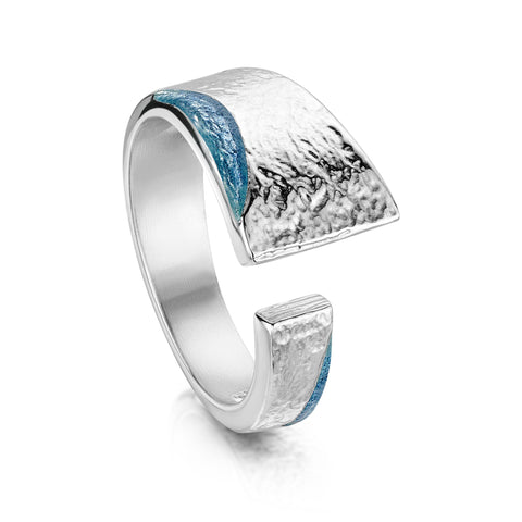 Standing Stones Enamel Ring in Sterling Silver by Sheila Fleet Jewellery