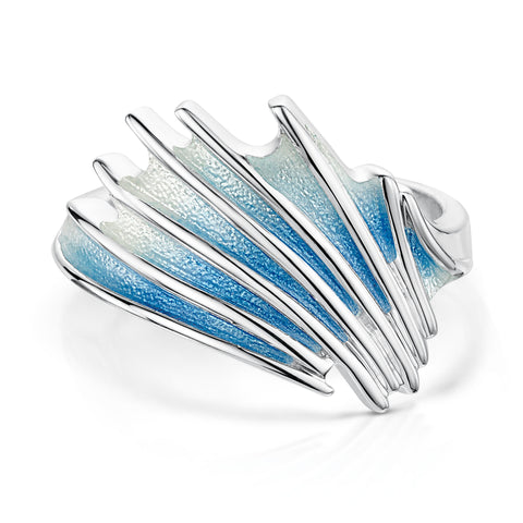 Cascade Enamel Ring in Sterling Silver by Sheila Fleet Jewellery