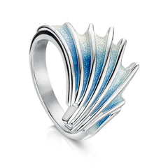 Cascade Enamel Ring in Sterling Silver by Sheila Fleet Jewellery