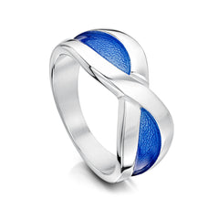 Saltire Enamel Ring in Sterling Silver by Sheila Fleet Jewellery