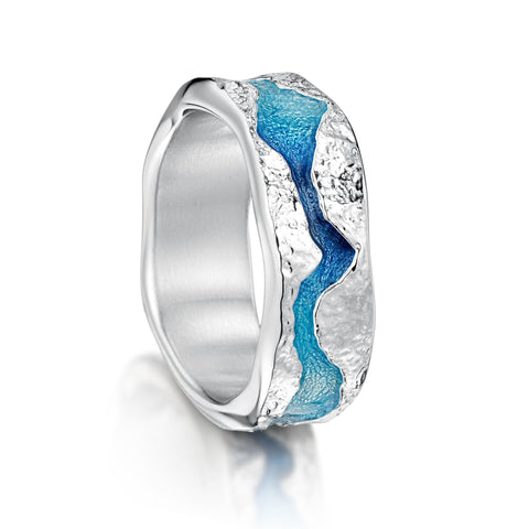 Lava Stream Dress Ring in Pentland Enamel by Sheila Fleet Jewellery