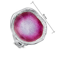 Lunar Bright Dress Ring in Hot Pink Enamel by Sheila Fleet Jewellery