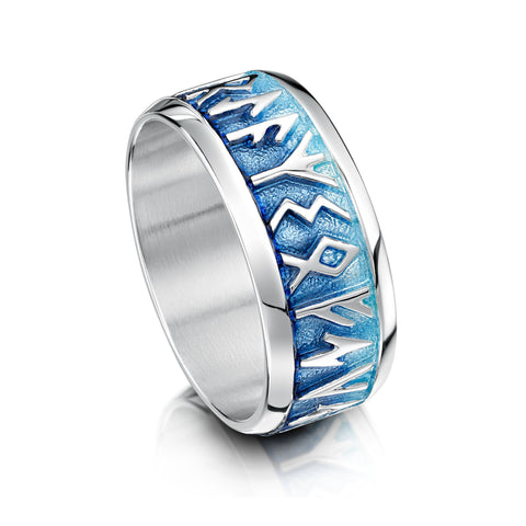 Runic Dress Ring in Skaill Enamel by Sheila Fleet Jewellery