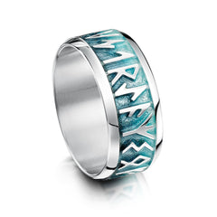 Runic Dress Ring in Storm Enamel