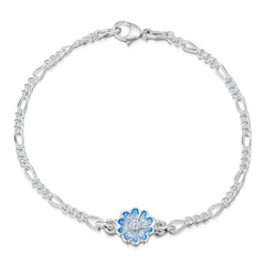 Primula Scotica Cubic Zirconia Bracelet in Forget-Me-Not Blue by Sheila Fleet Jewellery
