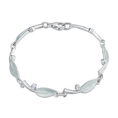 Rowan Cubic Zirconia Bracelet in Frost Enamel