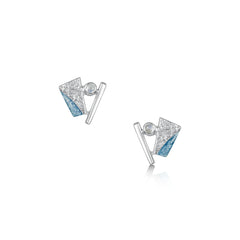 Standing Stones Petite Enamel Stud Earrings with Moonstone by Sheila Fleet Jewellery