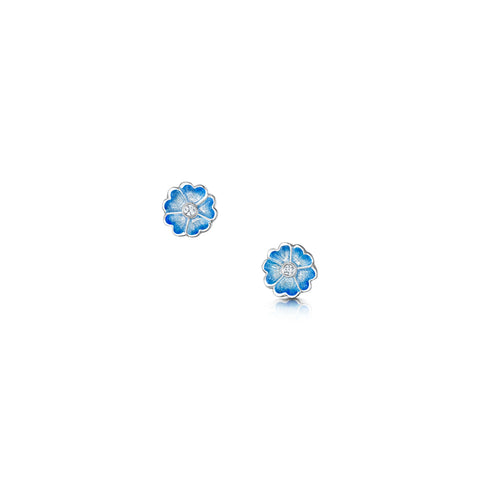 Primula Scotica Petite CZ Stud Earrings in Forget-Me-Not Blue