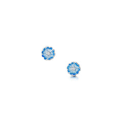 Primula Scotica Petite CZ Stud Earrings in Forget-Me-Not Blue